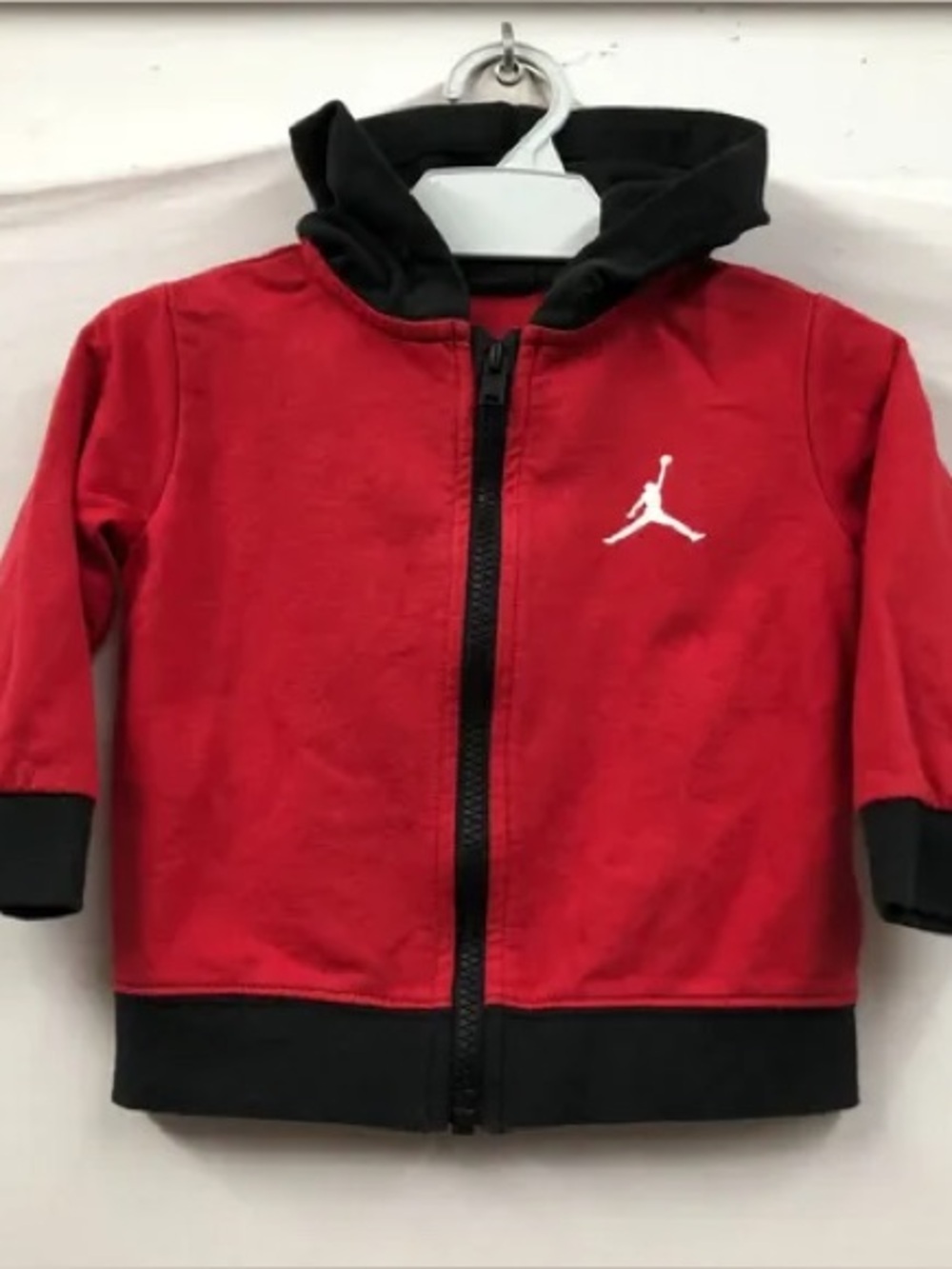 Jordan Red & Black Kids Zip Hoodie with Jumpman